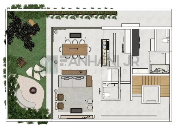 Imagem Casa de alto padrão com 570 m² sendo em condomínio exclusivo no Jardim Europa! A casa tem 250m² de jardim exuberante. Condomínio horizontal fechado,