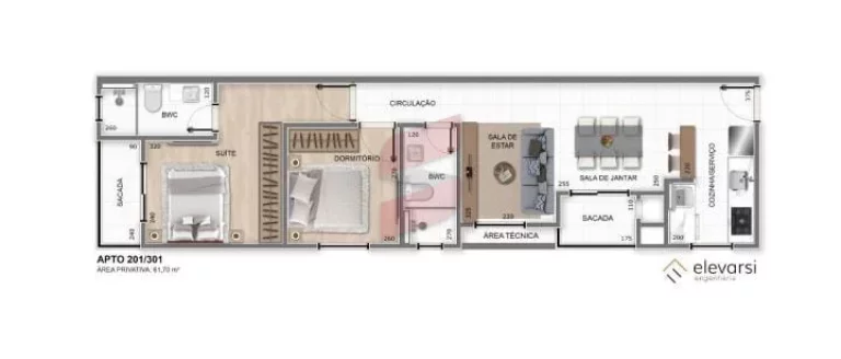 Imagem APARTAMENTO à venda por R$ 470.000,00 no bairro Centro - PINHAIS / PR