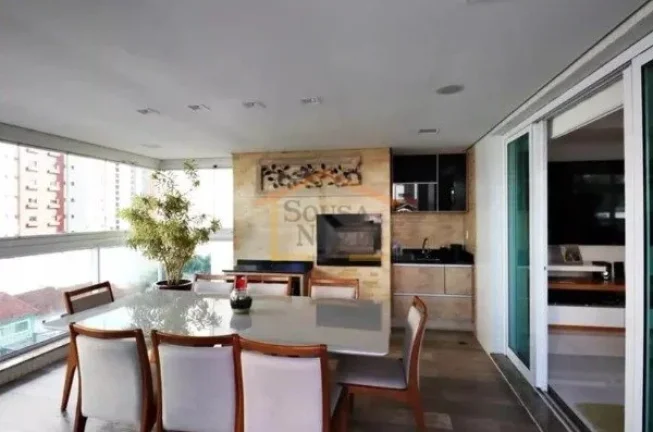 Imagem Apartamento mobiliado, 223m², 4 suítes, 6 banheiros, varanda gourmet, banheira de hidromassagem, a...