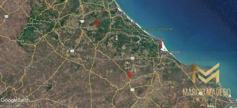 Imagem Terreno à venda, 9800000 m² por R$ 29.400.000 - Zona Rural - Palhano/CE