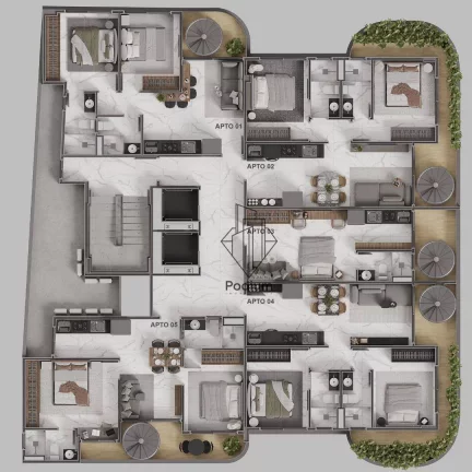 Imagem Cobertura duplex com varanda / sacada e piscina privativa a aproximadamente 350m da praia de Cabo Branco - CO0261