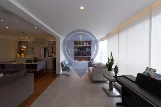 Imagem Apartamento de luxo em Moema, São Paulo-SP: 4 quartos, 3 suítes, 2 salas, 4 banheiros, 3 vagas de garagem, 181m².