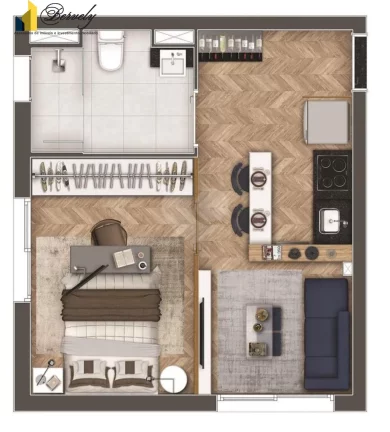 Imagem Apartamento com 1 dormitório