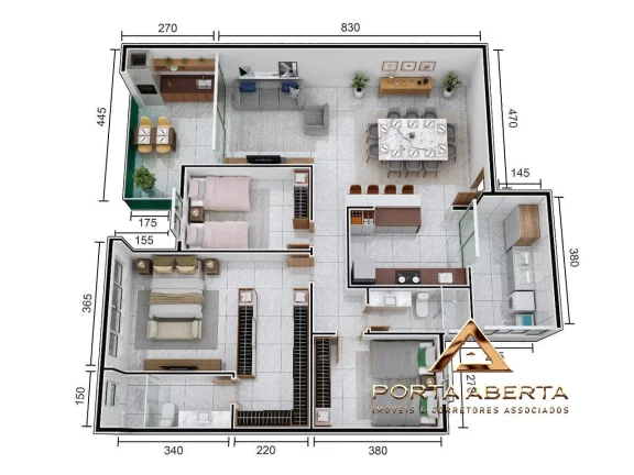 Imagem Apto 3 quartos sendo 1 suíte - Cidade Nobre - COD 490