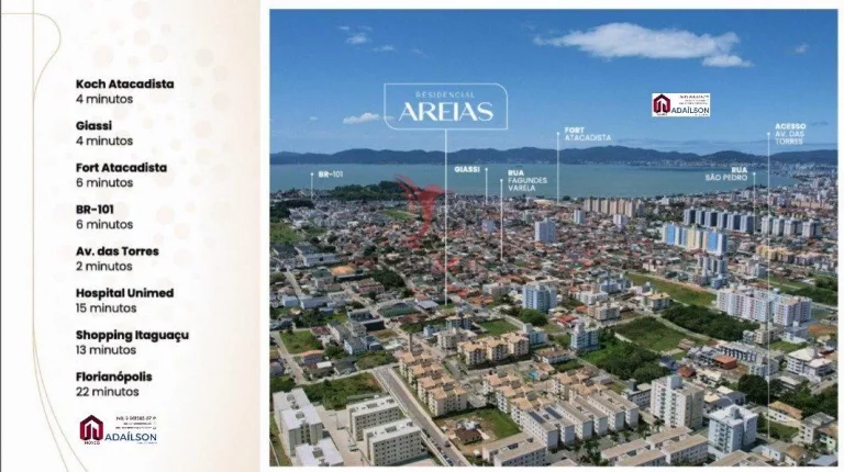 Imagem RESIDENCIAL AREIAS NA PLANTA localizado em São José -SC