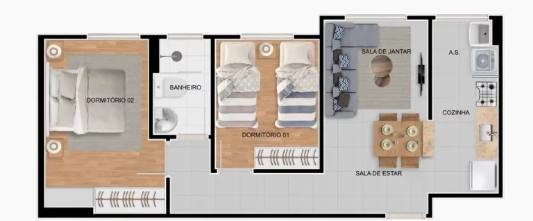 Imagem Comprar apartamento com 2 quartos em Jardim da Saúde Suzano SP