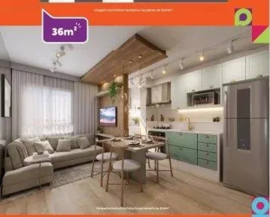 Apartamento com 2 quartos, 42m2, à venda, na planta, em Carapicuíba, Vila Sul Americana