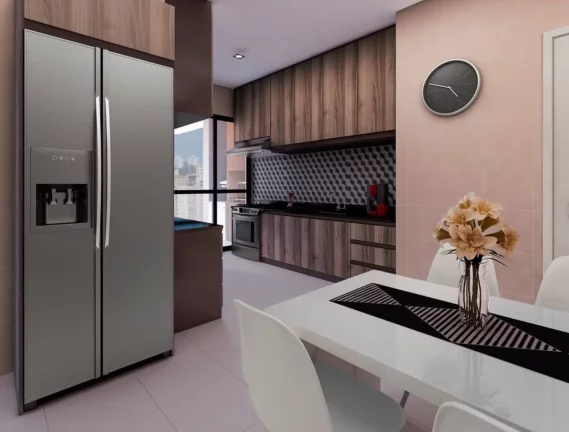 Imagem Apartamento de luxo no Jardim Santo André: 3 quartos, 3 suítes, 4 banheiros, 3 vagas de garagem e 133m² de área no Residencial Piemonte.