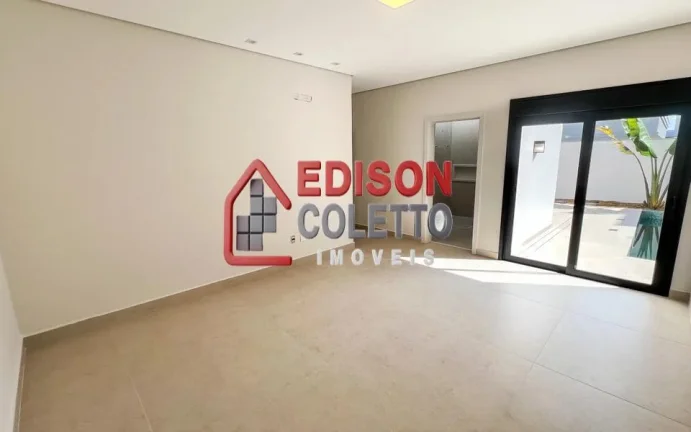 Imagem Casa nova, recém construída a venda, 3 quartos com portas balcão, persianas automatizadas, no Residencial Villa Bela Vista, em Piracicaba
