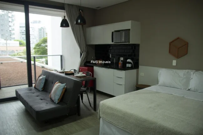 Imagem Aluguel de Studio na Vila Olímpia 1 quarto, 1 sala, 1 banheiro, 1 vaga e 35m²