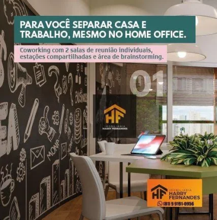 Imagem Flat de Lançamento com 1 quarto, localizado em Casa Amarela, Recife - Pernambuco.