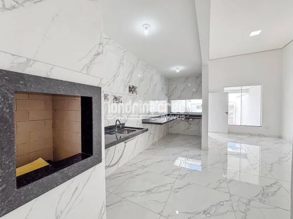 Imagem Casa geminada na Zona Oeste de Londrina com 3 dormitórios (1 suíte), sala ampla, cozinha, 2 banheiros, 2 vagas de garagem e 105m² em terreno de 150m²