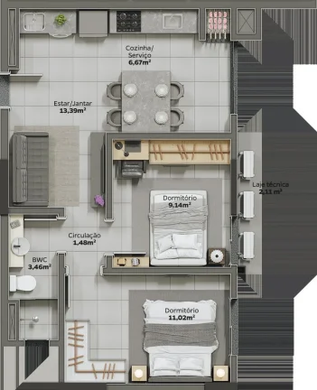Imagem Apartamento na planta no Lídia Duarte em Camboriú.