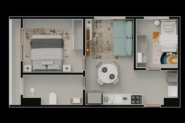 Imagem Um empreendimento com apartamentos de 2 dormitórios prontos para proporcionar praticidade no dia a ...