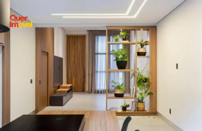 Imagem Imóvel de alto padrão: Casa em condomínio à venda em Ribeirão Preto-SP, Jardim Cybelli. 3 quartos, 3 suítes, 1 sala, 4 banheiros, 4 vagas, 155m².