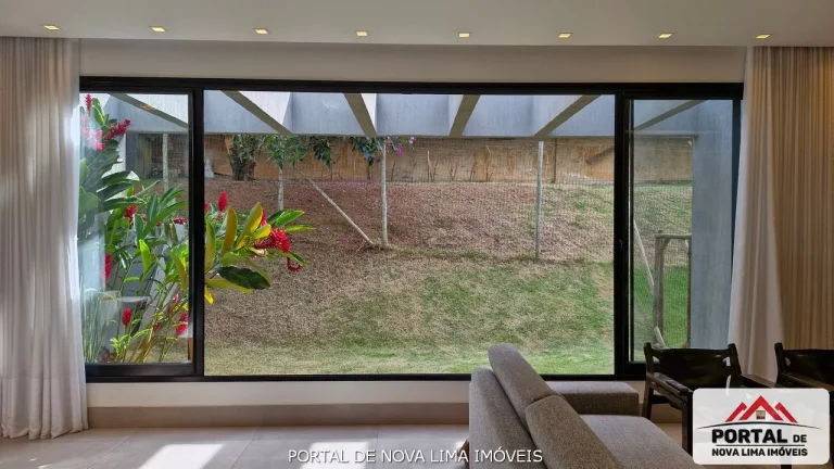 Imagem Casa a venda no condomínio Quintas do Sol em Nova Lima. Casa de 1 pavimento. Casa com 3 suítes, casa de alto luxo. Casa nova a venda no Quintas do Sol