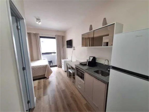 Imagem Apartamento à venda ou para alugar com 1 quarto no condomínio Essencial Brooklin, São Paulo - SP