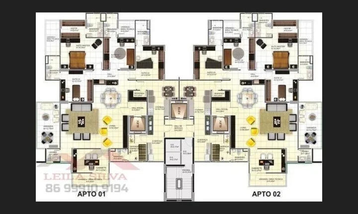 Imagem Apartamento 4 dormitórios para Venda em Teresina, Jóquei, 5 dormitórios, 5 suítes, 6 banheiros, 3 vagas