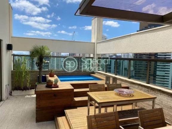 Imagem Excelente cobertura com 240m² no Brooklin A piscina e área gourmet ficam no primeiro pavimento o q...