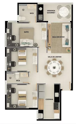 Imagem Apartamento à venda, 82 m² por R$ 744.000,00 - Manaíra - João Pessoa/PB