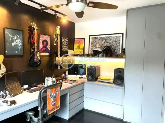 Imagem Ãtimo apartamento Ã  venda no Brooklin - Ãrea: 167,00mÂ² - Living amplo com terraÃ§o na copa das Ã...