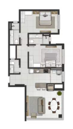 Imagem Apartamento à venda, com 2 quartos, 78,52m²
