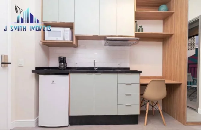 Imagem STUDIO 24m², TODO REFORMADO, COM ARMÁRIOS, LINDA DECORAÇÃO.