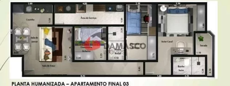Imagem Apartamento à venda 3 Quartos, 1 Suite, 2 Vagas, 71M², Vila Curuçá, Santo André - SP