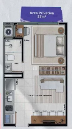 Imagem LANÇAMENTO: Studio com 1 dormitório à venda por R$ 228.475,24- Edifício CONNECT STUDIO JÓQUEI - Jóquei - Teresina/PI