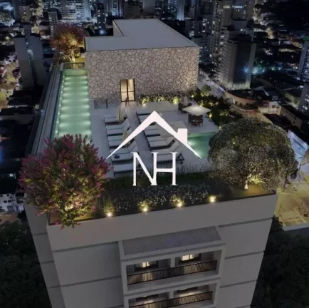Imagem Studio de 24m com dormitório, terraço gourmet, quadra de squash, espaço gourmet, academia, piscina, sauna, coworking, bicicletário, lavanderia