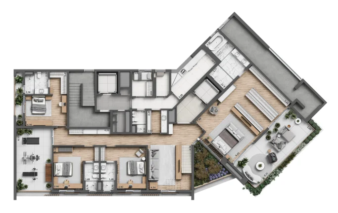 Imagem Cobertura duplex com 663,74m2, 4 suítes e 6 vagas à venda em São Paulo, Jardins