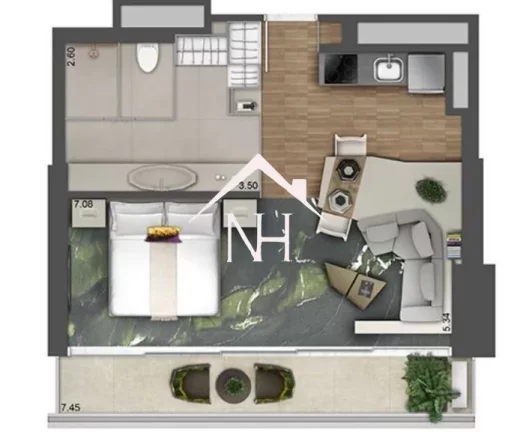 Imagem Apartamento 53m com 1 dormitório, varanda, 1 vaga, coworking, piscina aquecida, sauna, mirante fitness, ao lado do Shopping JK e do Parque do Povo