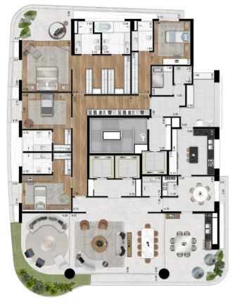 Imagem Apartamento com 424 m2, 4 suítes e 5 vagas à venda no Itaim Bibi, São Paulo
