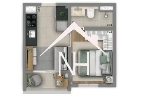Imagem Studio de 24m na Chácara Klabin c/ 1 dormitório e varanda, piscina, solarium, spa, coworking, salão de festas, lavanderia, mini market, espaço locker