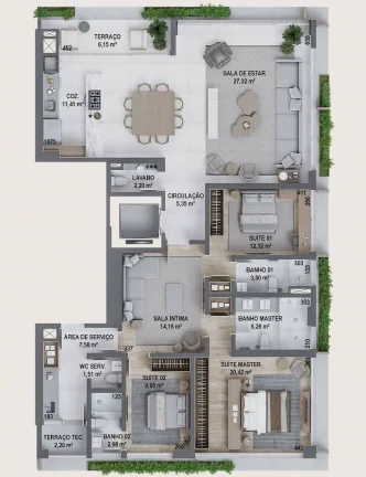Imagem Apartamento 4 Dormitórios para venda em Florianópolis - SC