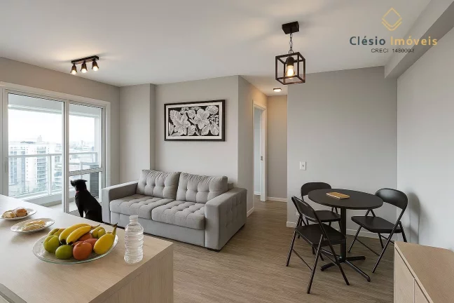 Apartamento 1 Quarto | Sala com Varanda | 1 Vaga, 45m² Útil | República