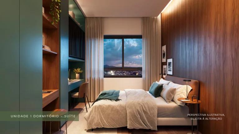 Imagem Apartamento 1 Dormitório com Suíte – 49 m² – Projeto Flora, Atibaia