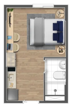 Imagem Studio Brooklin Paulista - 21M², 1 Dorm, Conforto e Lazer.