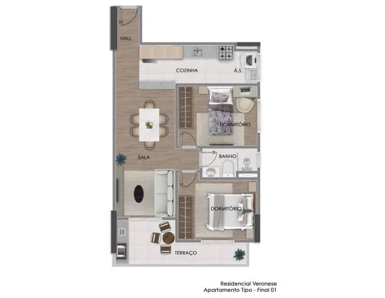Imagem APARTAMENTO COM 37 m² - AVIAÇÃO - PRAIA GRANDE SP
