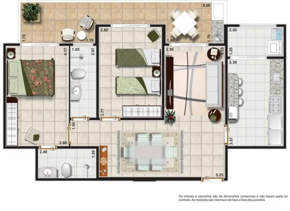 Imagem APARTAMENTO COM 88.27 m² - FORTE - PRAIA GRANDE SP