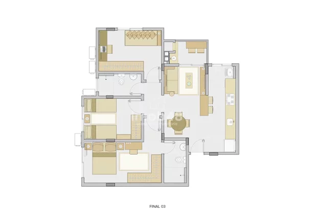 Imagem Apartamento em Nova Palhoça - Palhoça: 69m², 3 quartos, 2 banheiros.