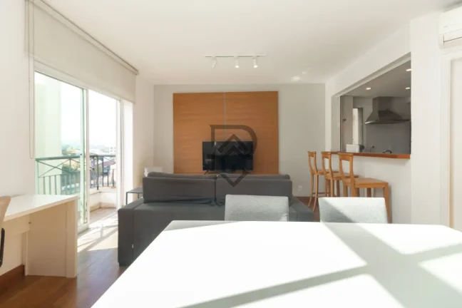 Imagem Apartamento Duplex em Pinheiros, sala pé direito duplo