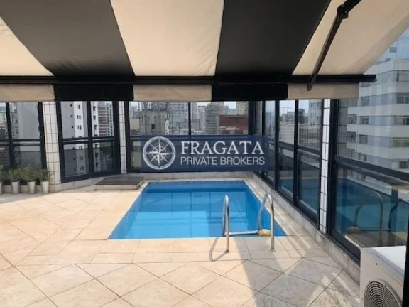 Imagem Cobertura Higienópolis - 300M², 3 Dorms, 2 Suítes, 3 Vagas, Armários, Piscina, Churrasqueira.