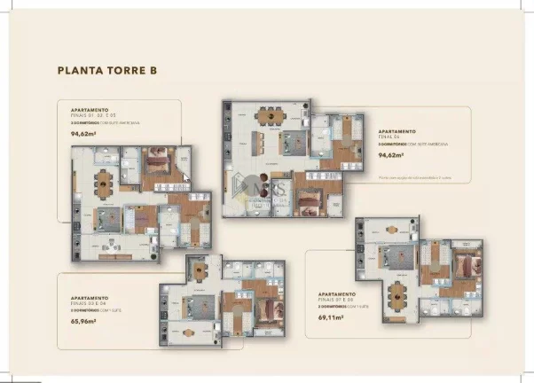Imagem Apartamentos 102mt 3 dormitórios 1 suíte