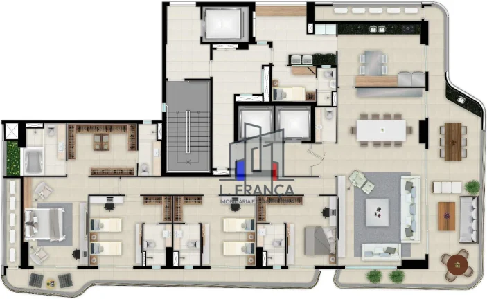 Imagem Apartamento com 4 dormitórios à venda por R$ 4.017.789 - Meireles - Fortaleza/CE