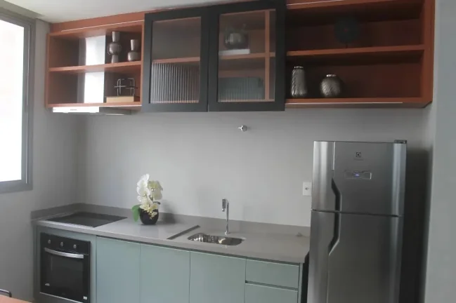 Imagem Studio 35M², 1 Suíte, 1 Banheiro, Academia, Salão de Festas, Salão de Jogos, Playground, Lavanderia Administrada pela OMO, SPA, Próximo ao Metrô.