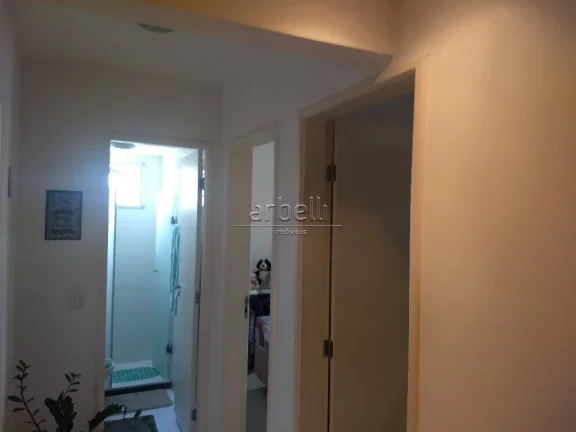 Imagem Apartamento térreo com 48 metros quadrados, com dois quartos com piso em porcelanato e teto rebaixa...