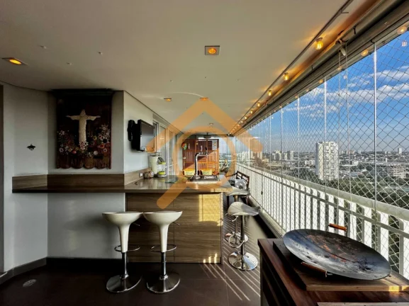 Imagem Apartamento de luxo no Jardim Marajoara: 4 quartos, 3 suítes, 3 salas, 5 banheiros, 3 vagas, 233m² - Condomínio Iepe Golf.