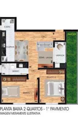 Imagem Apartamento para Venda em Pinhais, Maria Antonieta, 2 dormitórios, 1 banheiro, 1 vaga