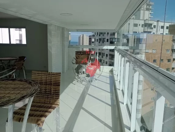Imagem Apartamento 57m², 1 suíte, banheiro com box vidro), varanda gourmet , bairro Guilhermina, Praia grande